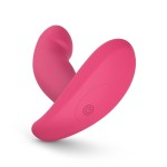 Розовый интерактивный вибромассажёр для ношения Ivy - 12,5 см.