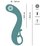 Бирюзовый вибратор для точки G The Magician G-Spot Vibrator - 19 см. Бирюзовый вибратор для точки G The Magician G-Spot Vibrator - 19 см.