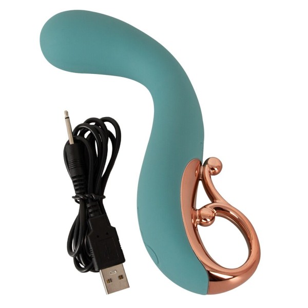 Бирюзовый вибратор для точки G The Magician G-Spot Vibrator - 19 см. Бирюзовый вибратор для точки G The Magician G-Spot Vibrator - 19 см.