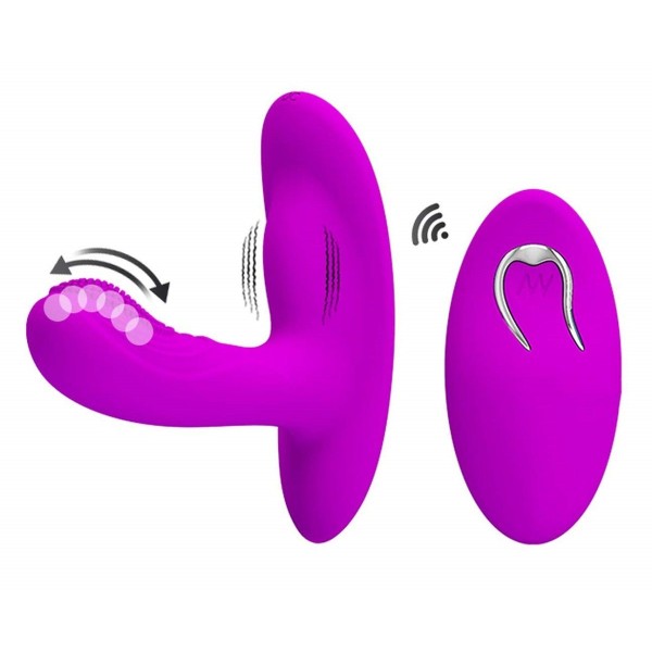 Лиловый вибромассажёр с движущимися шариками Magic Finger Лиловый вибромассажёр с движущимися шариками Magic Finger