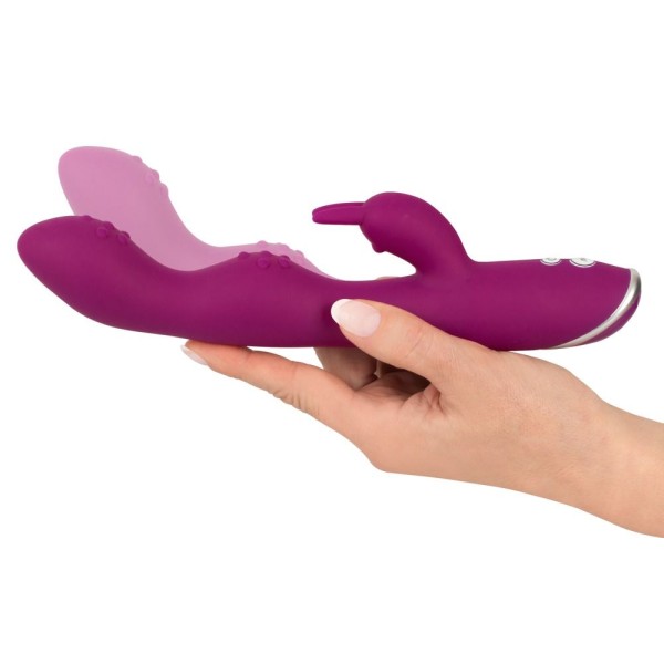 Фиолетовый вибратор A G-Spot Rabbit Vibrator для стимуляции зон G и A - 23,6 см.