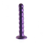 Фиолетовый фаллоимитатор Beaded G-Spot - 17 см.