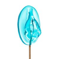 Леденец в форме вагины со вкусом блю кюрасао - 50 гр. Леденец в форме вагины со вкусом блю кюрасао - 50 гр.