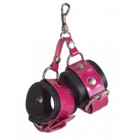 Розово-черный брелок Наручники