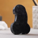 Черное фигурное мыло Веселый фаворит 2D - 75 гр.