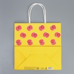 Подарочный крафтовый пакет «Сладость» - 22×22×11 см.