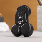 Черное фигурное мыло Веселый фаворит 2D - 75 гр.