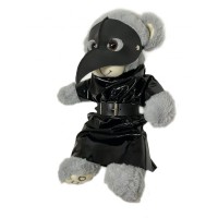 Плюшевый БДСМ-мишка в костюме чумного доктора Плюшевый БДСМ-мишка в костюме чумного доктора