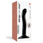 Черный фаллоимитатор-насадка Strap-On-Me P G spot Dildo size S - 16,4 см.