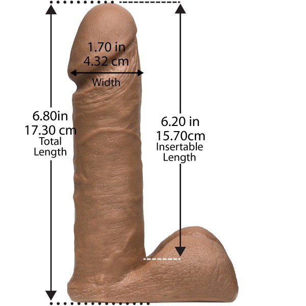 Насадка-мулат для трусиков Vac-U-Lock 6 ULTRASKYN Cock - 17,3 см.