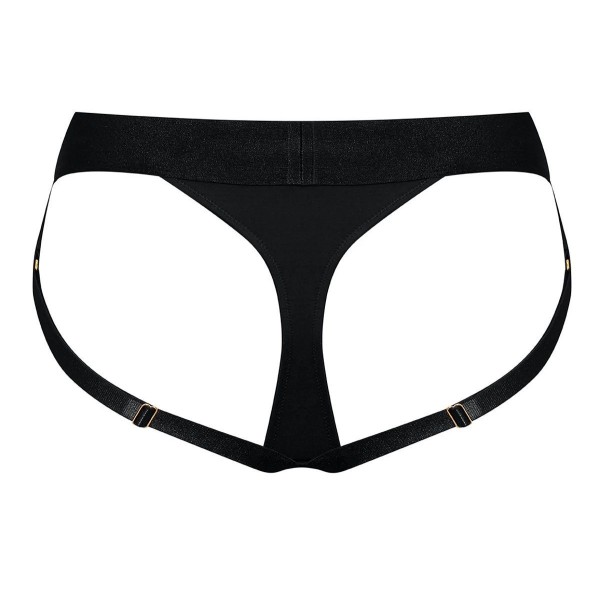 Черные трусики для насадок Heroine Lingerie Harness - size XL
