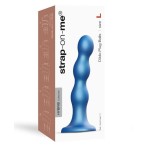 Голубая насадка Strap-On-Me Dildo Plug Balls size L