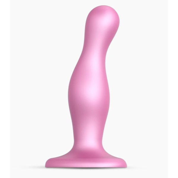 Розовая насадка Strap-On-Me Dildo Plug Curvy size M