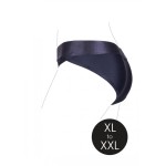 Черные трусики для страпона с вибропулей - размер XL-XXL