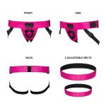 Ярко-розовый пояс для страпона Strap-On-Me Harness Curious