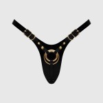 Черный пояс для фиксации насадок Strap-On-Me Leatherette Harness Fabulous