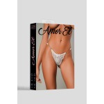 Кружевные трусики-стринги с цепочками на пояске