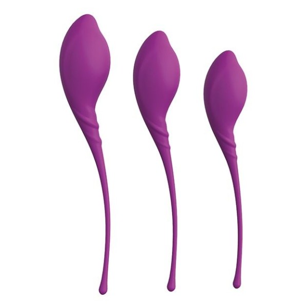 Набор из 3 фиолетовых вагинальных шариков PLEASURE BALLS EGGS KEGEL EXERCISE SET