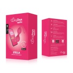 Розовые интерактивные вагинальные виброшарики Stella
