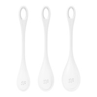 Набор из 3 белых вагинальных шариков Yoni Power 1