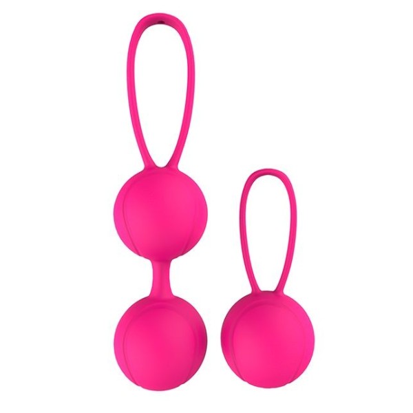 Набор розовых вагинальных шариков PLEASURE BALLS EGGS DUO BALL SET
