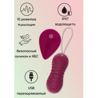Бордовые вагинальные виброшарики с пультом ДУ Era - 8,3 см. Бордовые вагинальные виброшарики с пультом ДУ Era - 8,3 см.