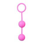 Розовые вагинальные шарики с ребрышками Roze Love Balls