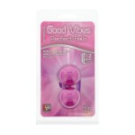 Фиолетовые вагинальные шарики на мягкой сцепке GOOD VIBES PERFECT BALLS