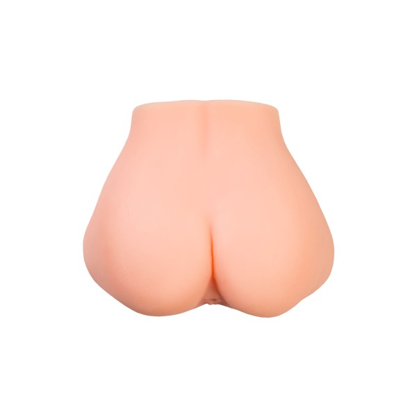 Телесный реалистичный мастурбатор-полуторс с 2 любовными входами