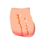 Телесный реалистичный мастурбатор-полуторс с 2 любовными входами