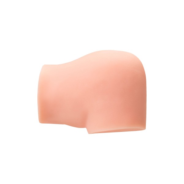 Телесный реалистичный мастурбатор-полуторс с 2 любовными входами