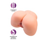 Телесный мастурбатор в форме попки с 2 любовными входами