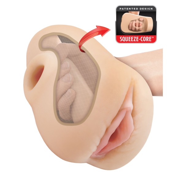 Телесный мастурбатор-вагина Pussy Pounder Squeeze Stroker