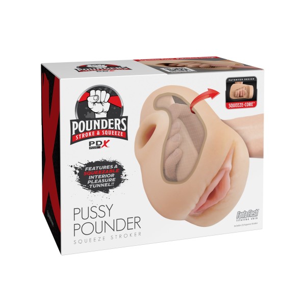 Телесный мастурбатор-вагина Pussy Pounder Squeeze Stroker