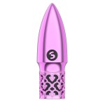 Розовая перезаряжаемая вибропуля Glitter - 6,8 см.