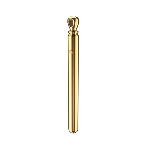 Золотистая подвеска-вибратор Genie Flirting Pen