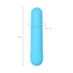 Голубая силиконовая перезаряжаемая вибропуля Murr - 10 см.