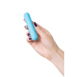 Голубая силиконовая перезаряжаемая вибропуля Murr - 10 см.