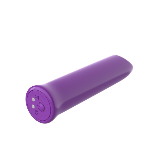 Фиолетовый перезаряжаемый мини-вибратор - 13,7 см. Фиолетовый перезаряжаемый мини-вибратор - 13,7 см.