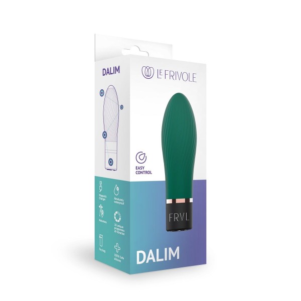 Изумрудный мини-вибратор Dalim - 10 см.