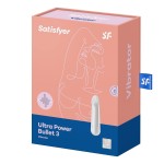 Белый мини-вибратор Ultra Power Bullet 3 Белый мини-вибратор Ultra Power Bullet 3