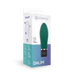 Изумрудный мини-вибратор Dalim - 10 см.