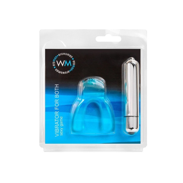 Голубая капа с вибропулей для оральных ласк Голубая капа с вибропулей для оральных ласк