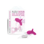Розовый сенсорный вибромассажёр на палец Fuzu Sensa
