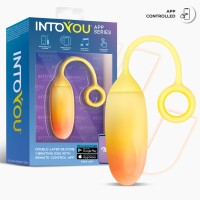 Желтое интерактивное виброяйцо Double Layer Egg
