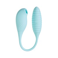Голубое виброяйцо с вакуум-волновым стимулятором клитора Roow Голубое виброяйцо с вакуум-волновым стимулятором клитора Roow