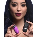 Лиловое ребристое виброяйцо с пультом ДУ 28X Ribbed Silicone Egg