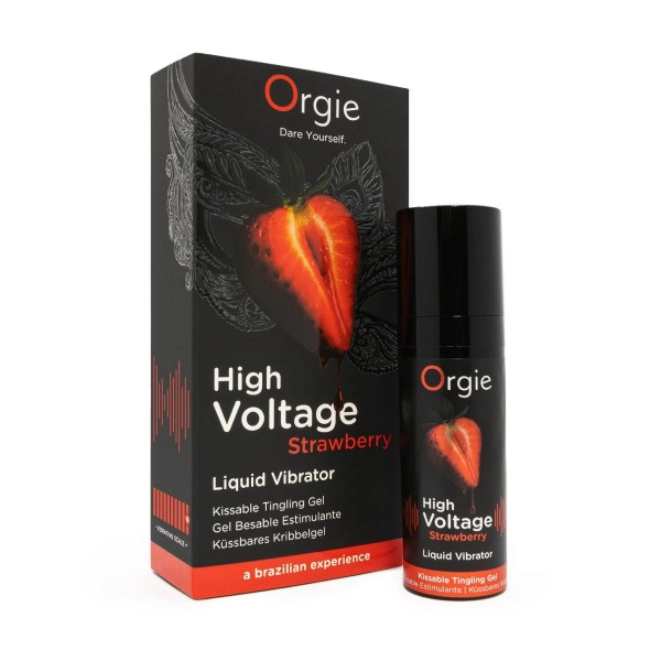 Жидкий вибратор Orgie High Voltage Strawberry - 15 мл. Жидкий вибратор Orgie High Voltage Strawberry - 15 мл.