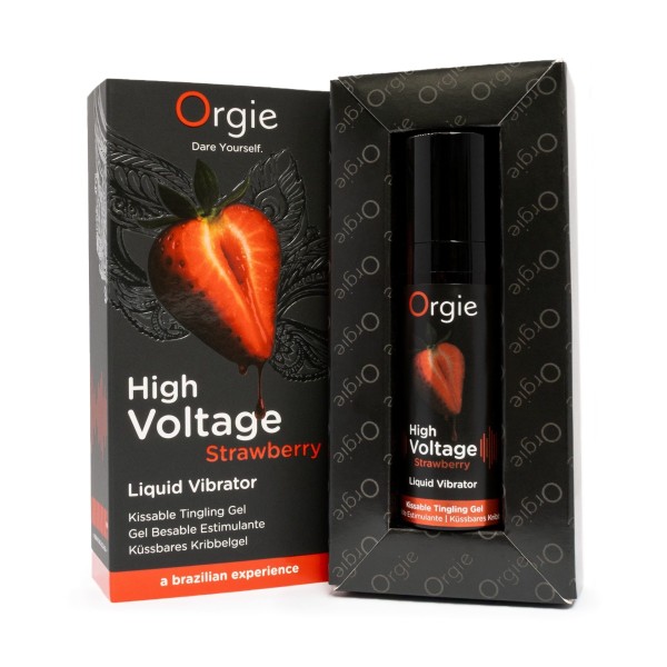 Жидкий вибратор Orgie High Voltage Strawberry - 15 мл. Жидкий вибратор Orgie High Voltage Strawberry - 15 мл.