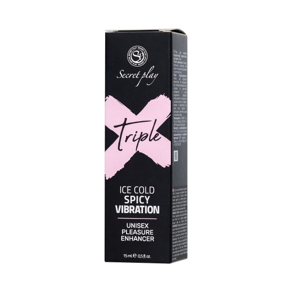 Возбуждающий гель с эффектом вибрации и охлаждения Triple X 3 in 1 Unisex Pleasure Enhancer Gel - 15 мл.